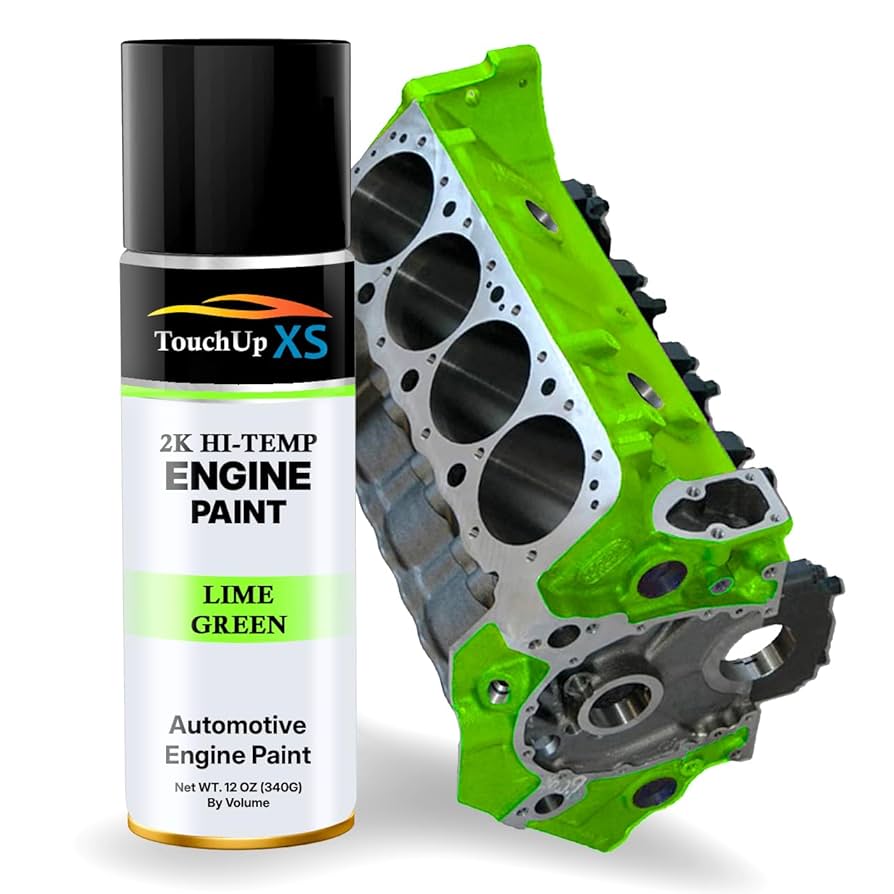 Amazon.com: TouchupXS-Engine Paint 2K Lime Green -Aerosol